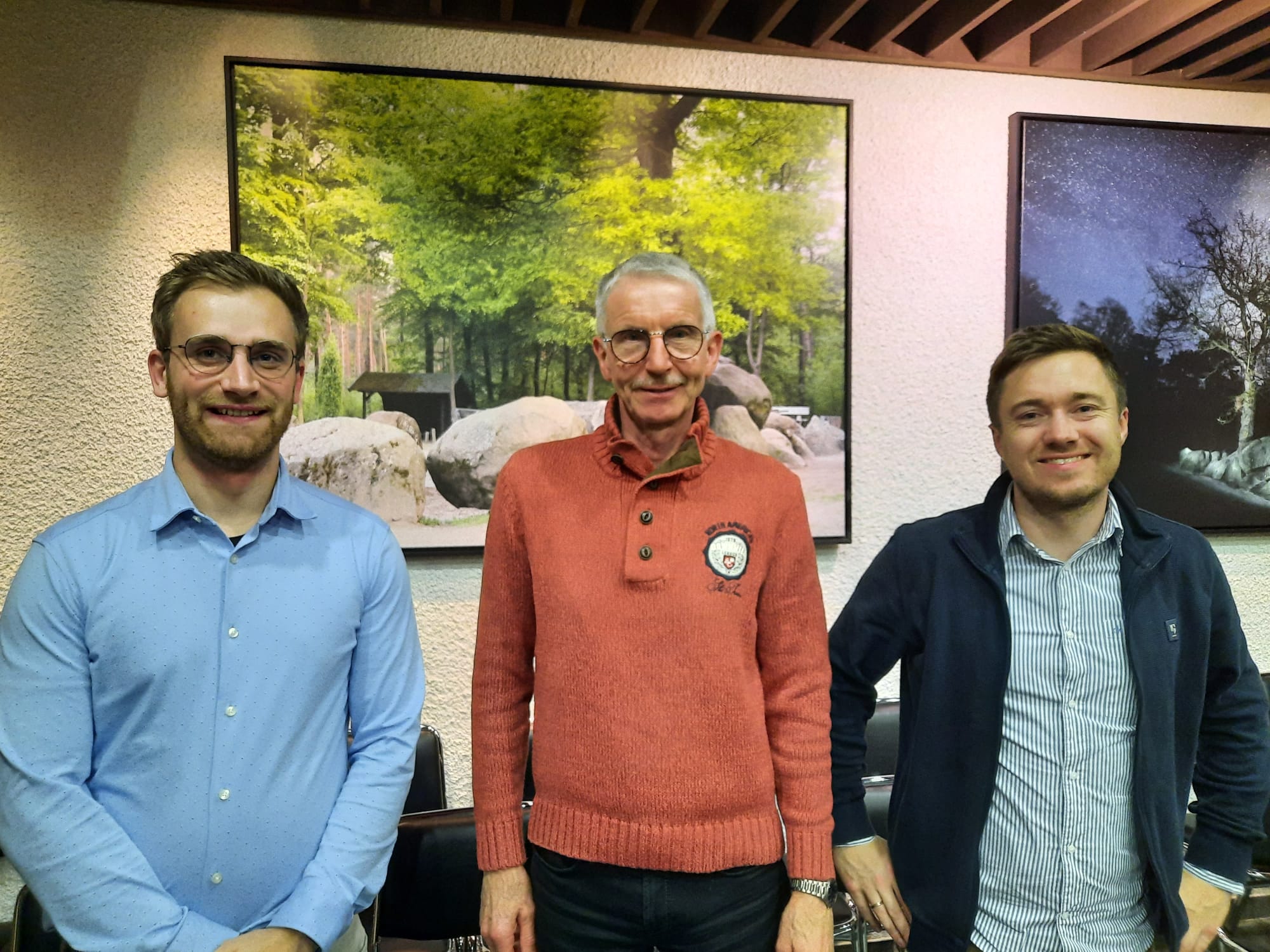 Mitglieder des Bau- und Klimaausschusses: David Ro�, Ferdinand M�llmann und Ludger Thesing.